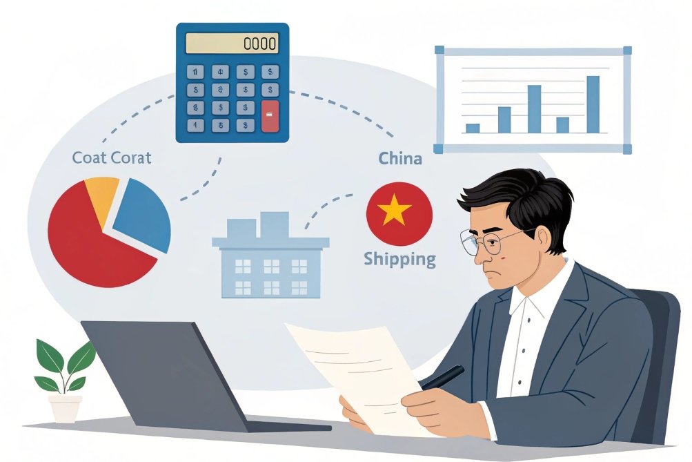person working with charts and calculator on business analysis