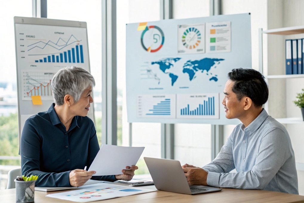 business collaboration, financial reports discussion business collaboration, financial reports discussion