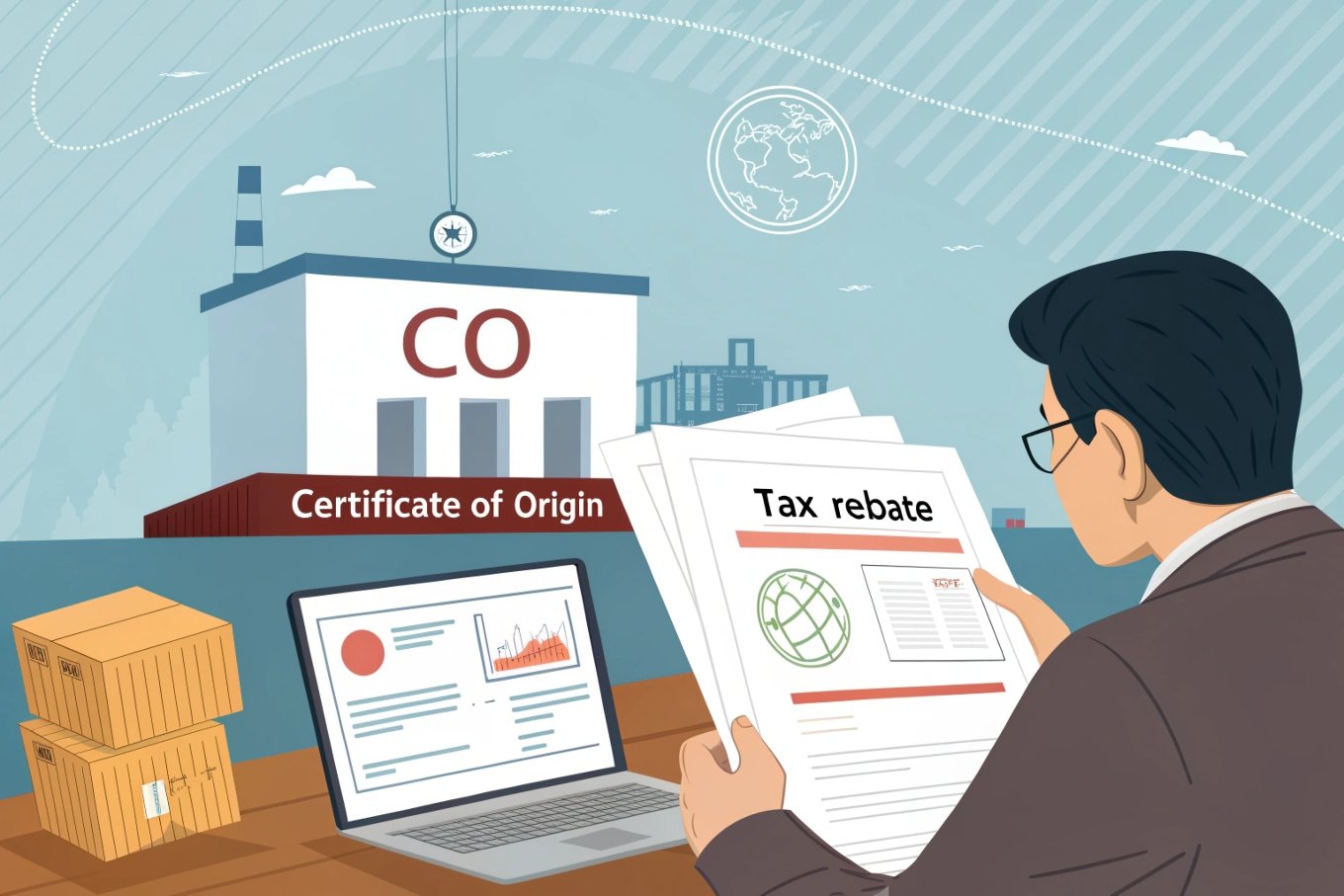 Tax rebate and certificate of origin Tax rebate process and certificate of origin