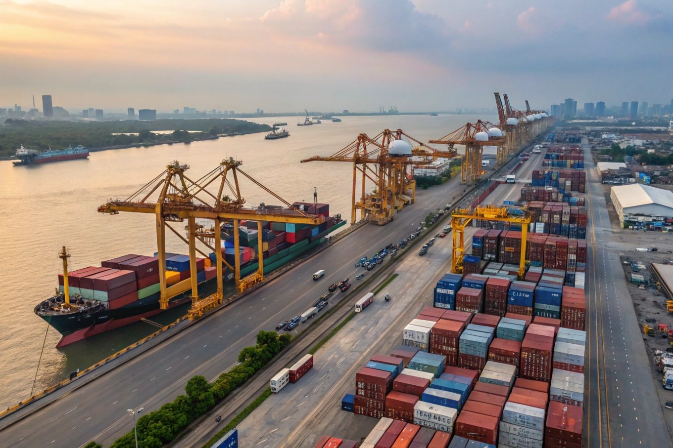 Vietnamese port operations, container shipping terminal