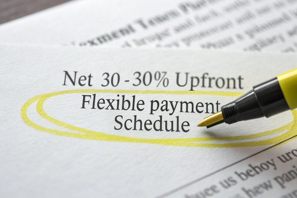 payment terms, flexible payment schedule payment terms, flexible payment schedule