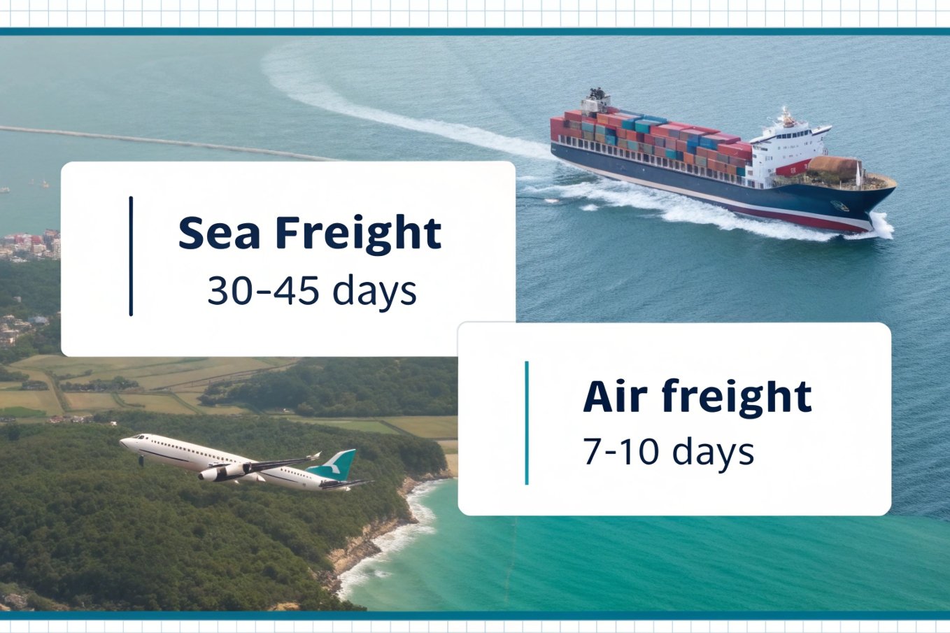 Sea freight and air freight Sea Freight vs Air Freight, sea freight and air freight time comparison