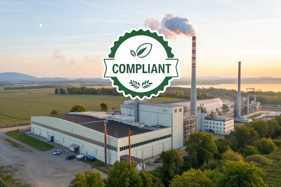 factory with compliance stamp