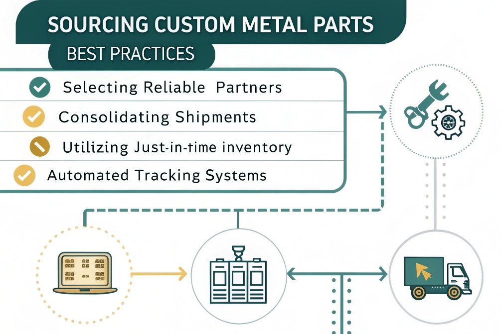 Best practices for sourcing custom metal parts: tracking, inventory, shipping