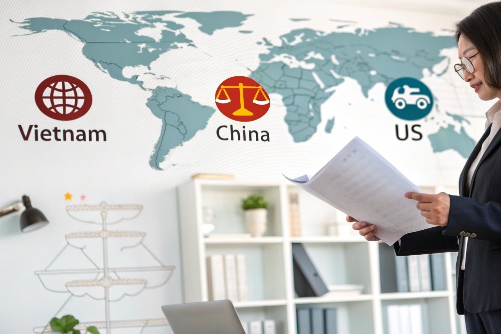 lawyer working with international law and countries