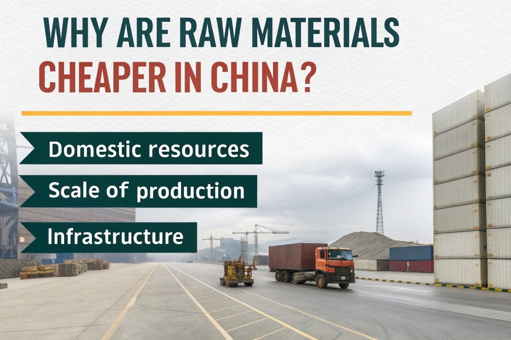 raw materials, shipping Why raw materials are cheaper in China, shipping and storage