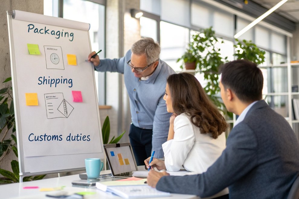 team meeting, shipping team meeting, packaging and shipping discussion
