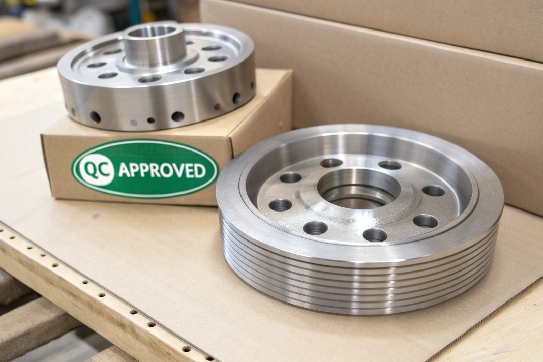 manufactured parts with quality stamp