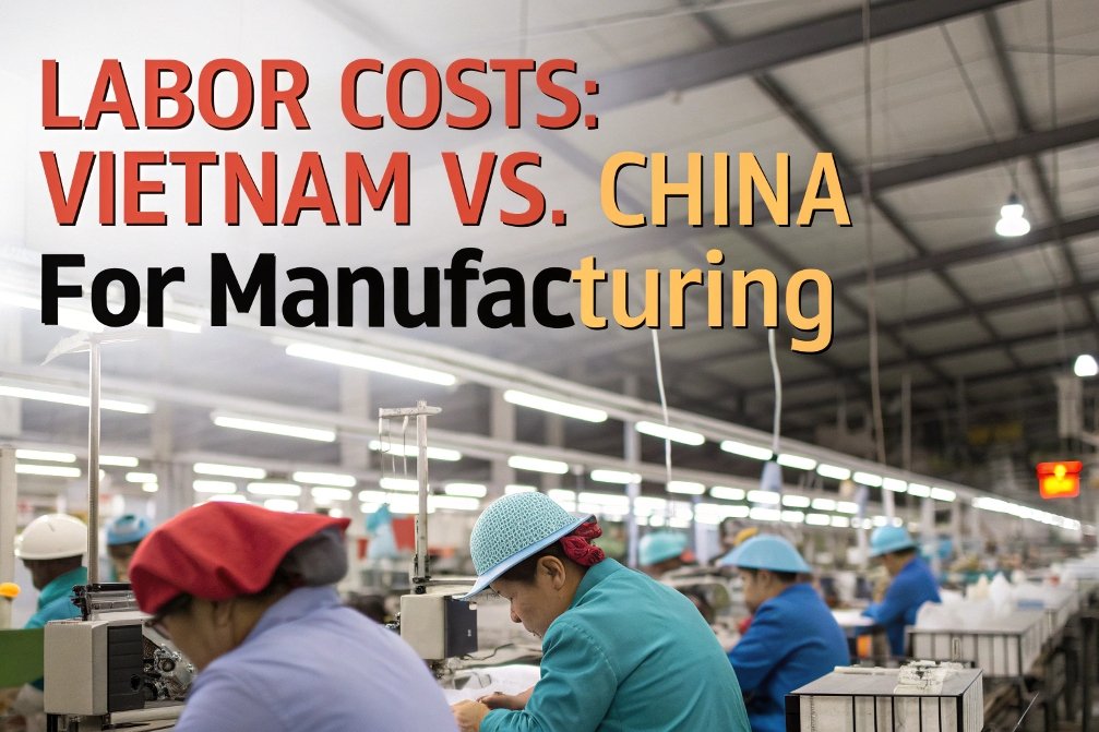 labor costs, factory Labor costs comparison Vietnam vs. China, manufacturing factory workers