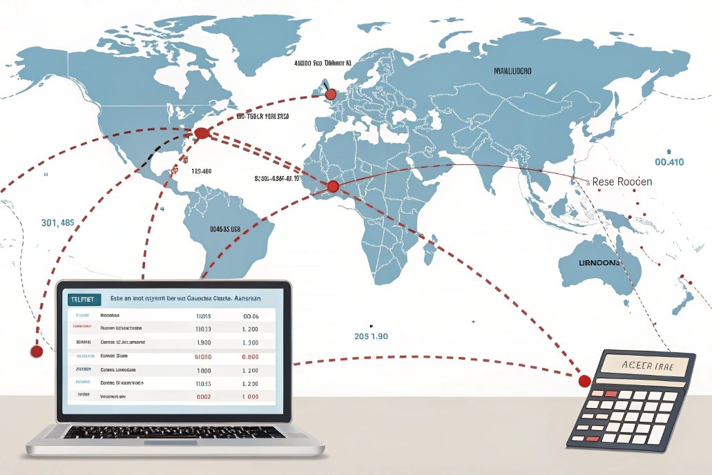 shipping routes map with data