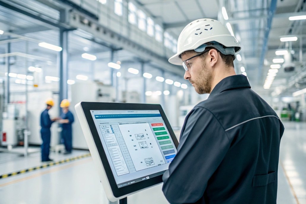 factory operations, worker monitoring machinery factory operations, worker monitoring machinery using digital control system