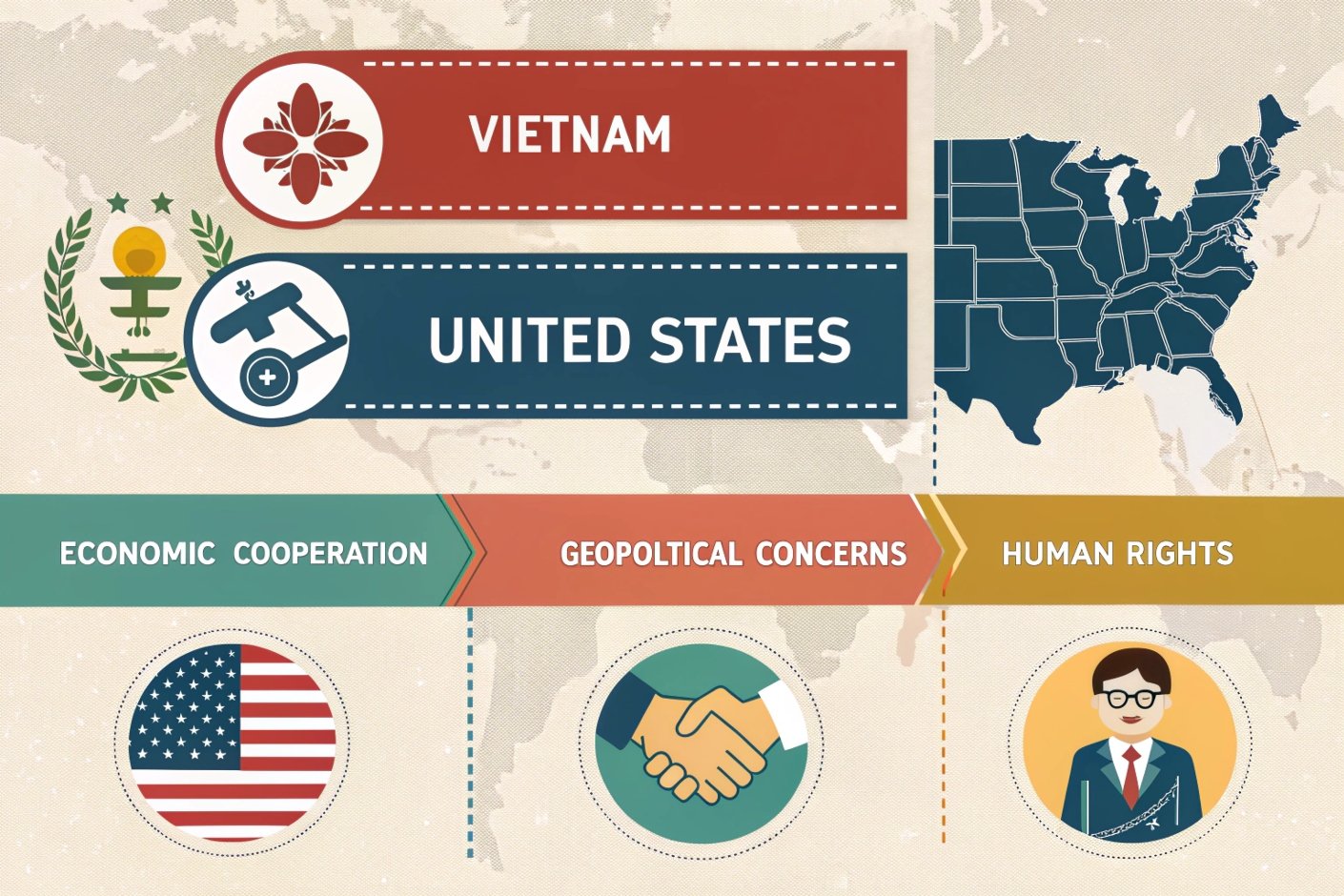 Vietnam and U.S. relations, economic cooperation, geopolitical concerns