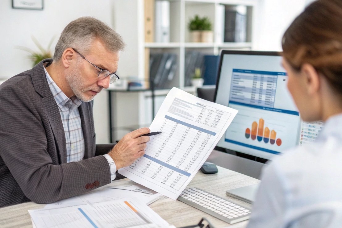 analyzing data, office meeting