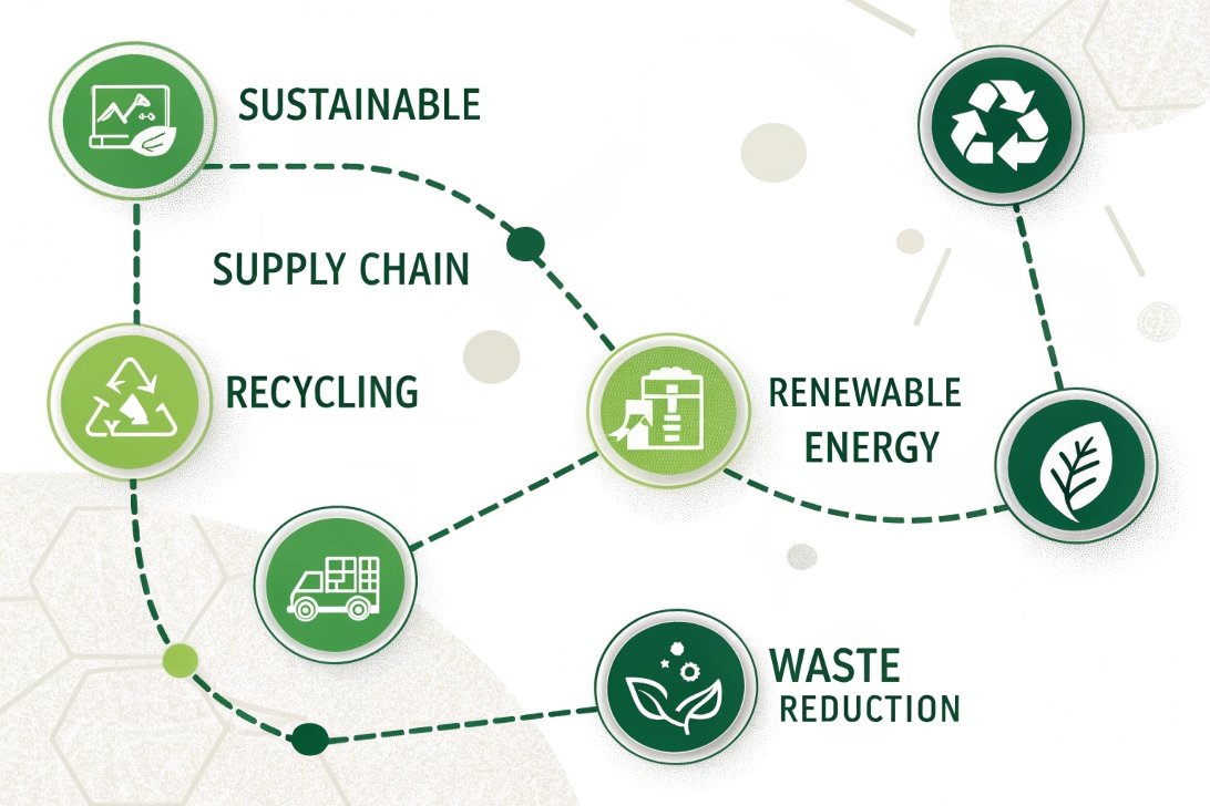sustainable supply chain and recycling flow diagram