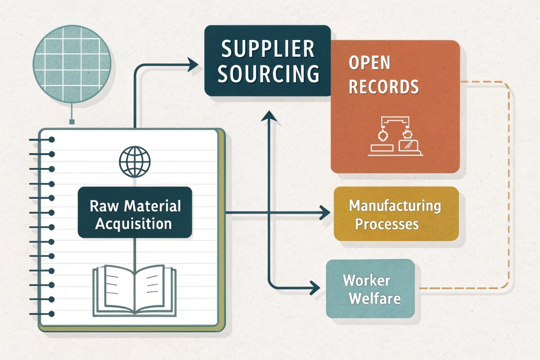 supply chain process, flow chart illustration