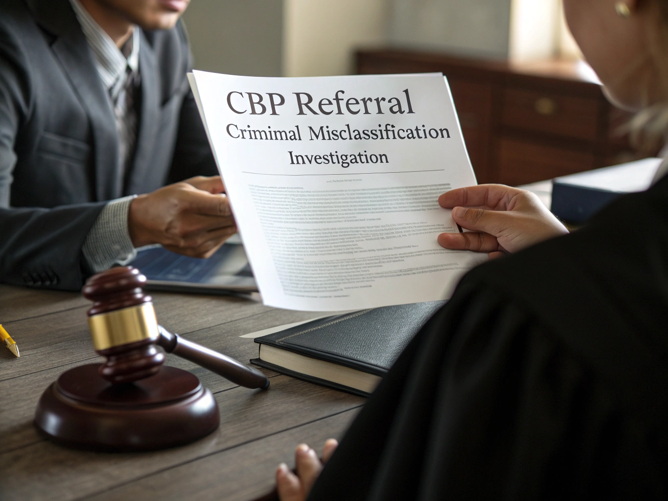 Legal document detailing CBP referral case