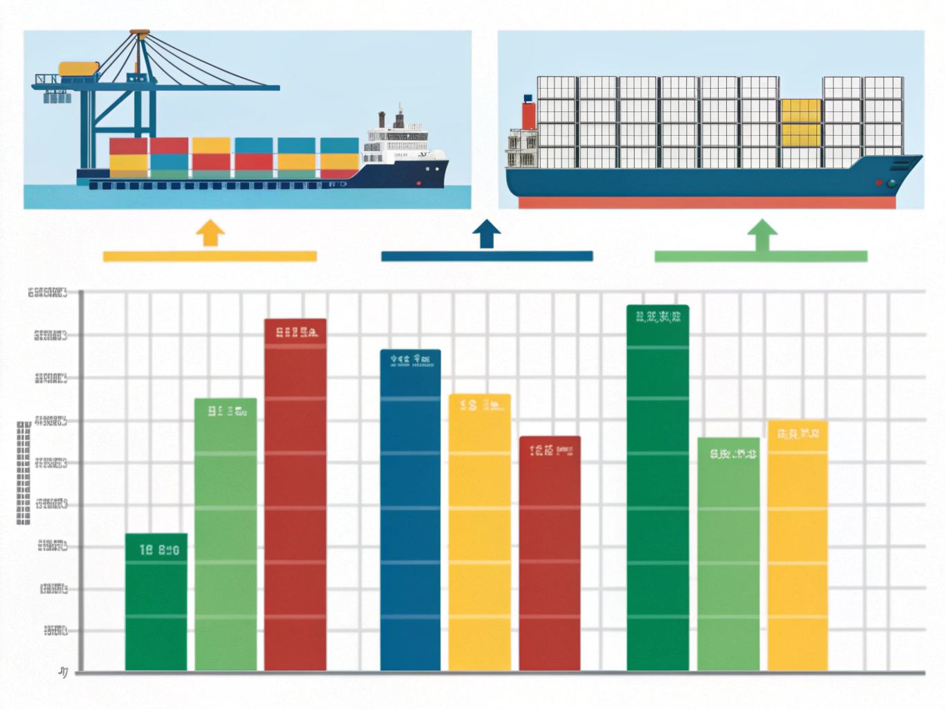 Chart comparing shipping container volumes by carrier