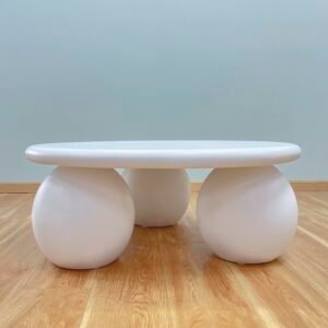 Three Ball Feet Coffee Table – Modern Customizable Sculptural Design