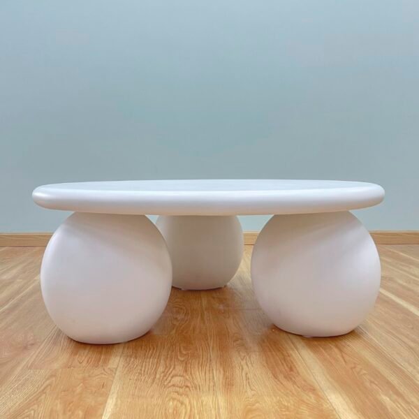 Three Ball Feet Coffee Table – Modern Customizable Sculptural Design