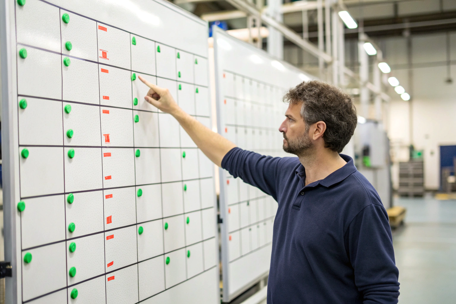Production planning Factory manager planning tasks on production board