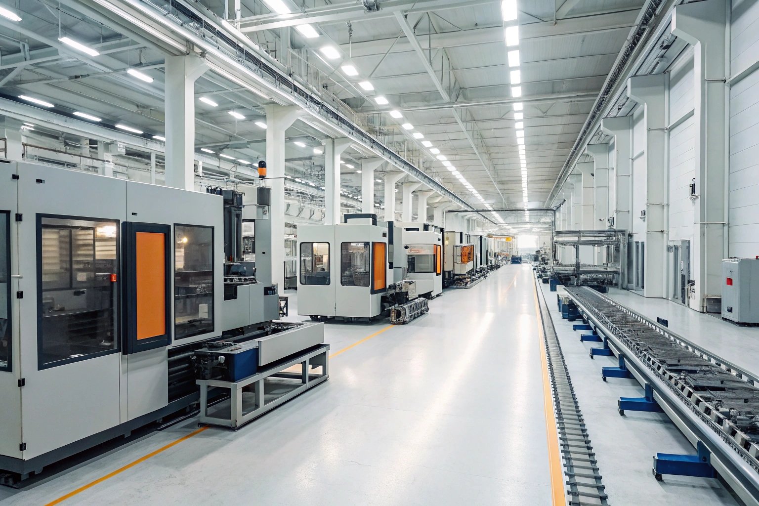 Machining Workshop Modern CNC machining factory interior (ID#4)