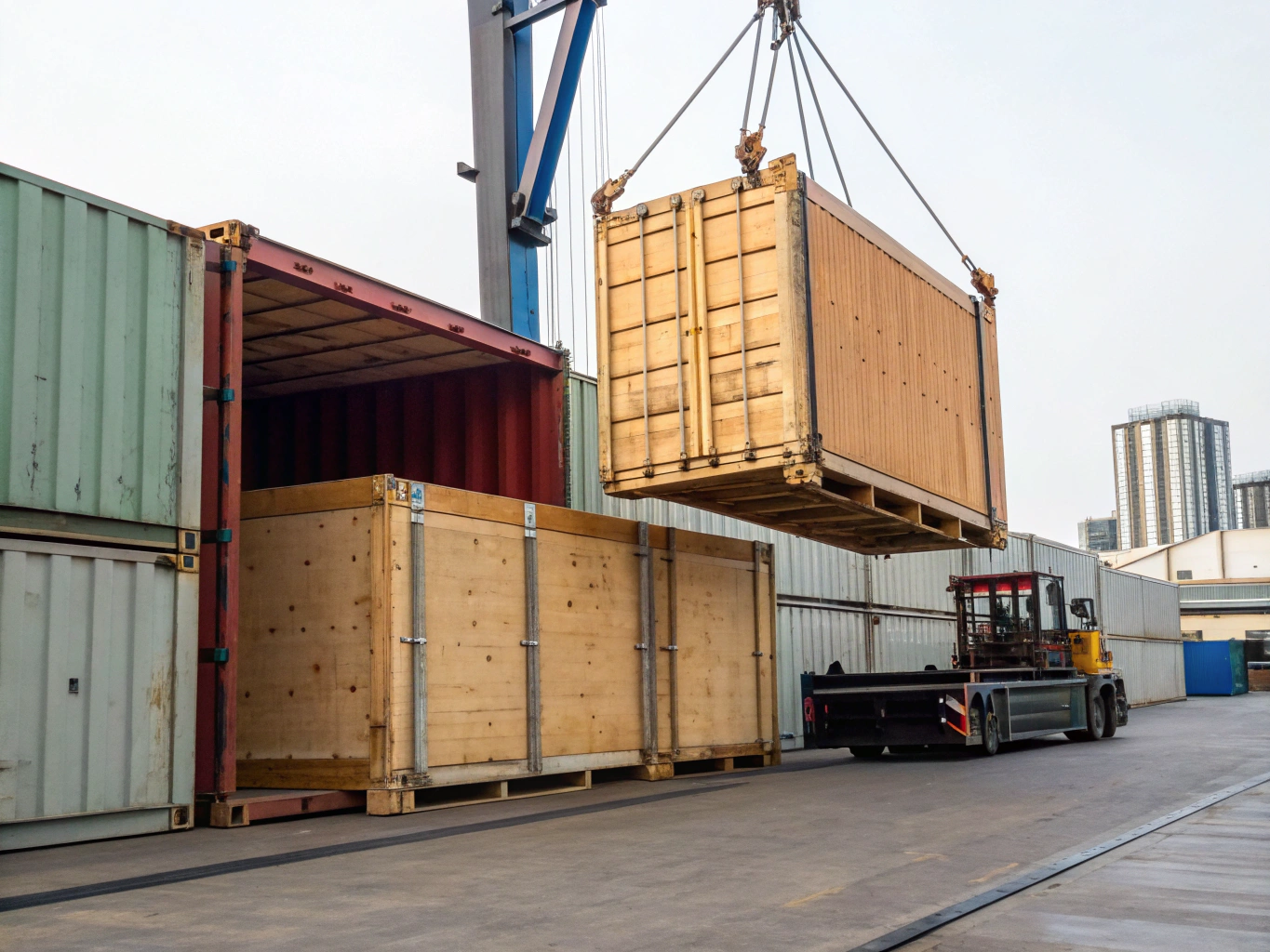 Infographic explaining LCL (Less-than-Container Load) shipping (ID#1)