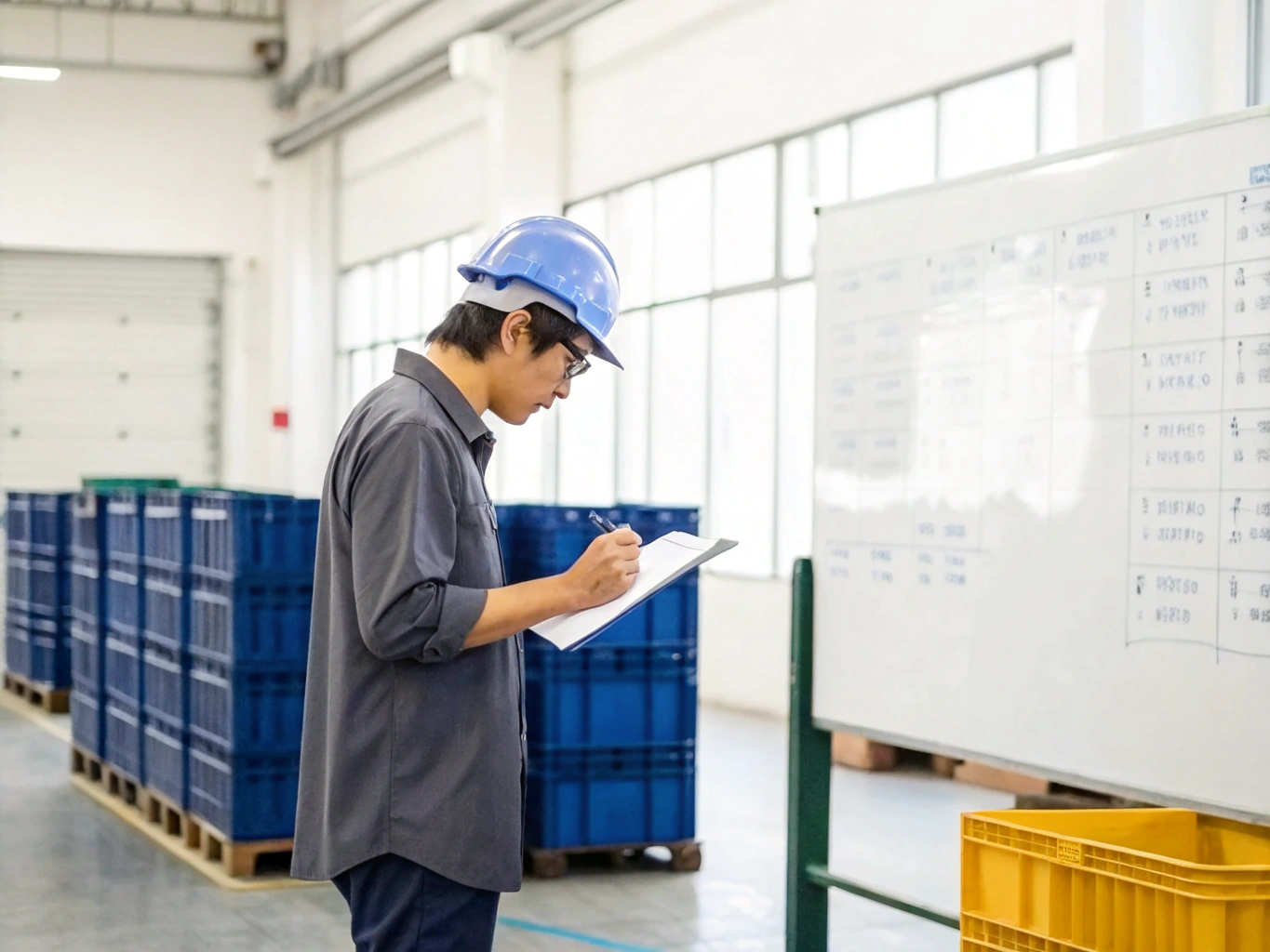 Supplier preparing export cargo Vietnamese supplier preparing metal parts for export (ID#3)