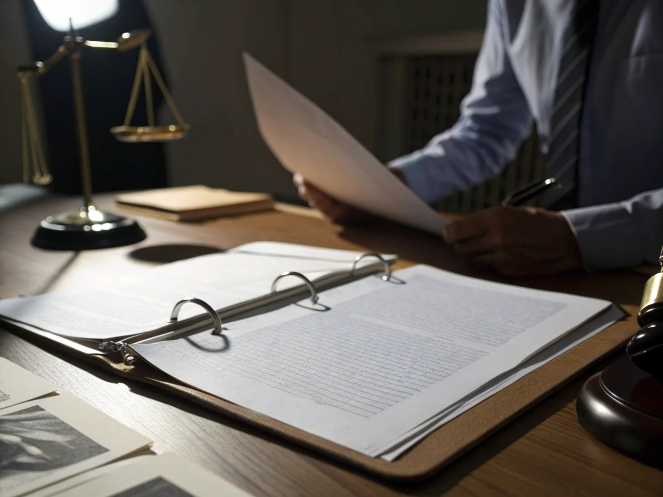 Legal documentation Legal professional reviewing defect case (ID#4)