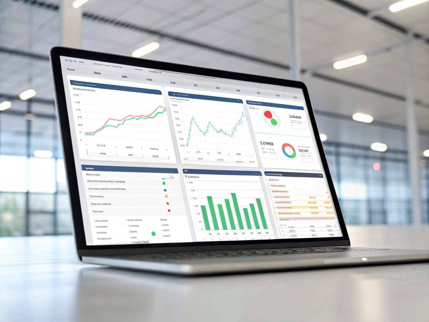Dashboard displaying manufacturing performance analytics and production metrics (ID#4)