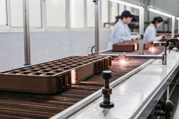 High volume production line system in an Asian manufacturing facility with workers (ID#3)