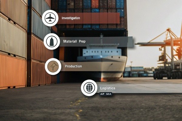 Visual representation of a logistics timeline for resolving industrial quality claims (ID#4)