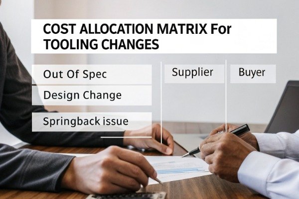 Cost allocation matrix infographic with hands (ID#4)