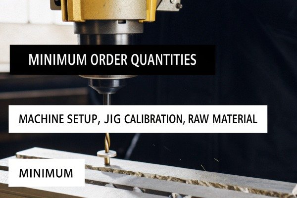 CNC machine drilling metal with text overlay (ID#2)