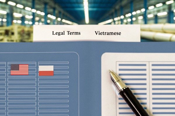 Legal terms translation with flags and pen (ID#2)