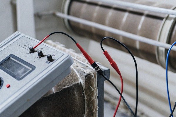 Electrical testing device with red and black wires (ID#2)