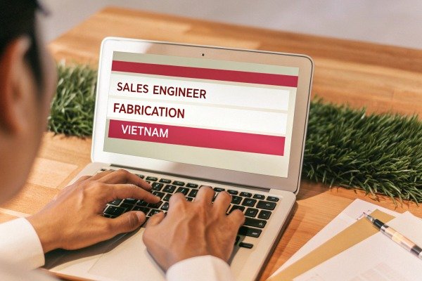 Sales engineer working on laptop in office (ID#3)