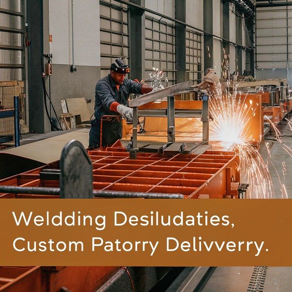 Worker welding metal structure in factory (ID#1)