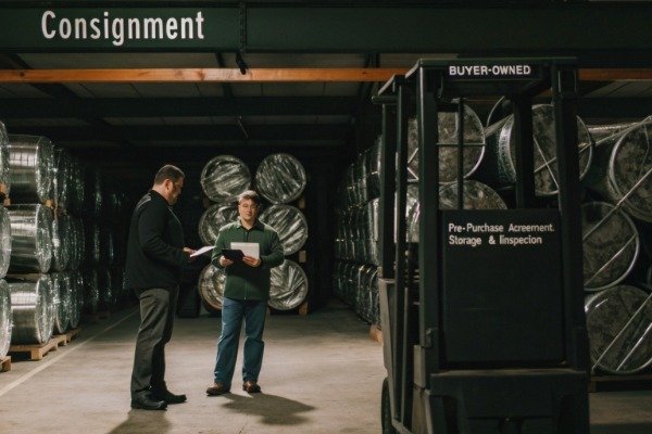 Stacked raw material inventory in warehouse for pre-purchase strategy (ID#4)