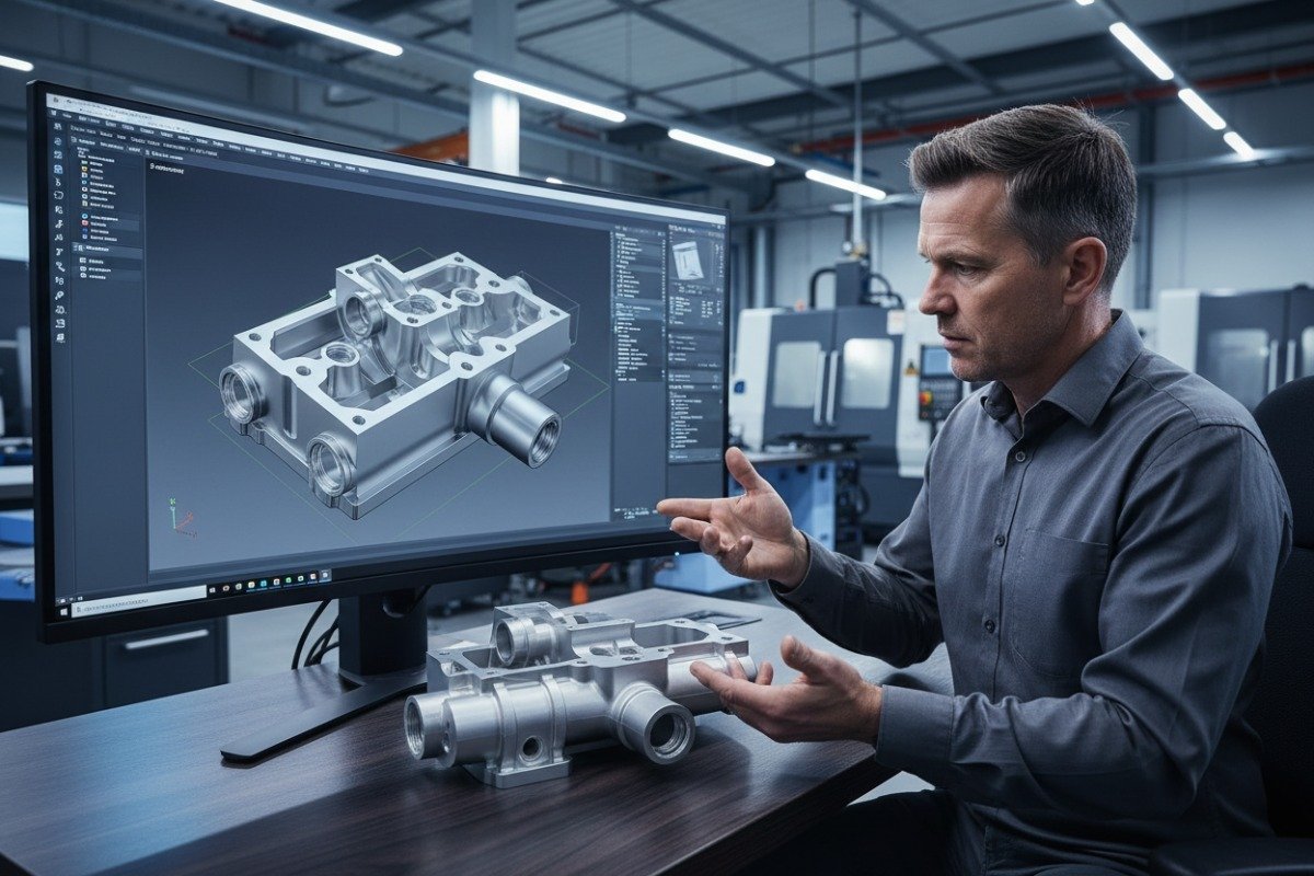 Industrial model part representing build to print manufacturing based on client CAD designs (ID#1)