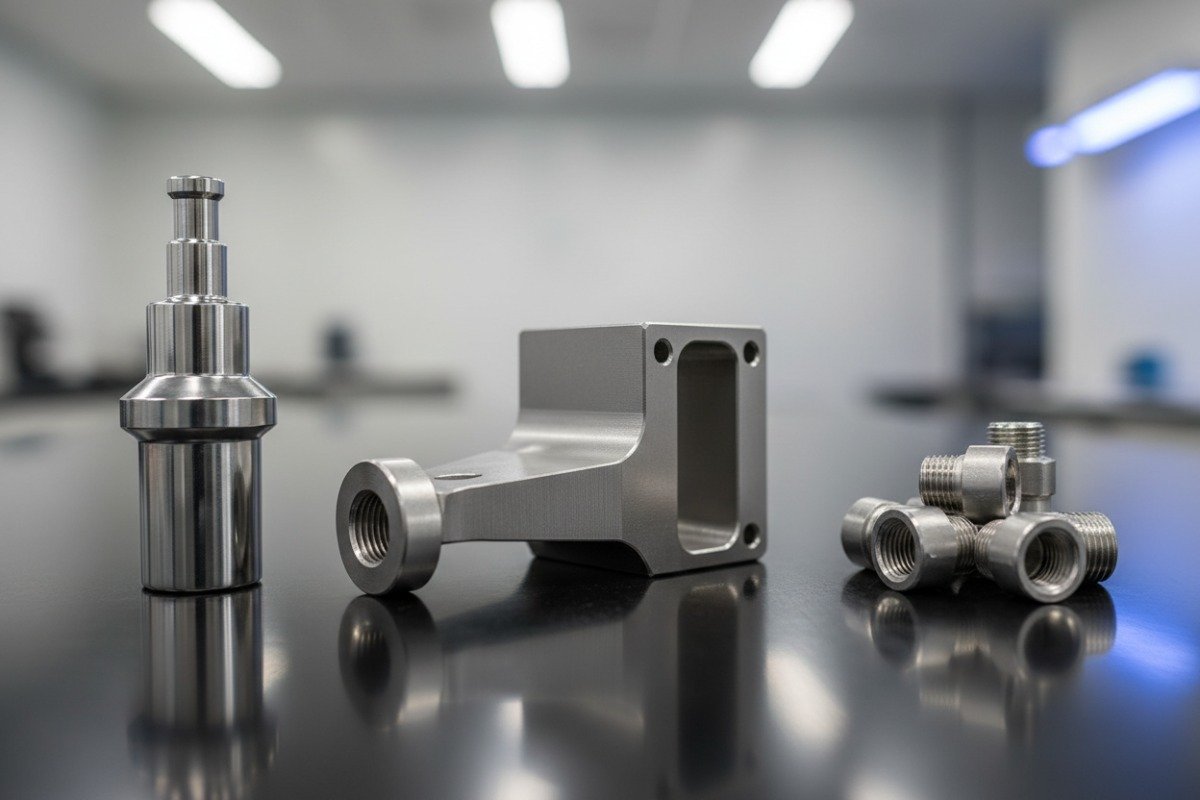 Showcase of high-precision parts made from various stainless steel grades like 304 and 316 (ID#3)