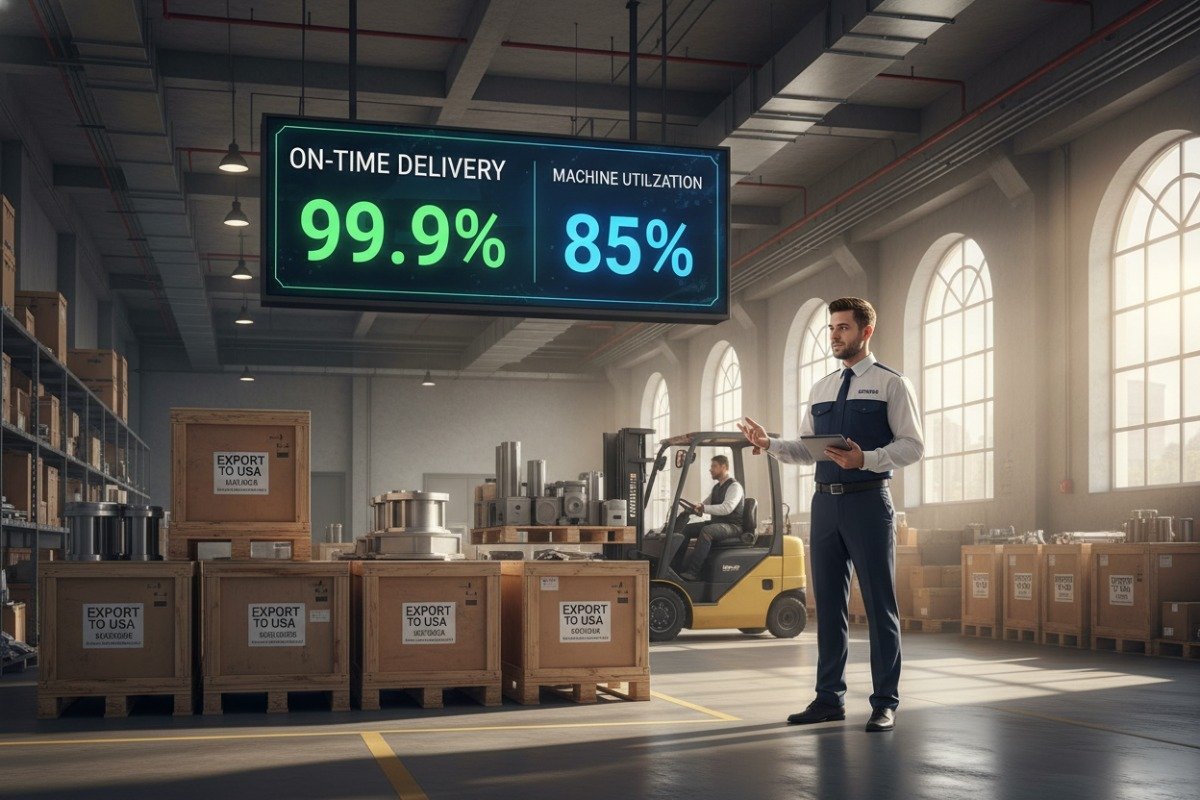 Logistics coordinator verifying manufacturer reliability and on-time delivery records for supply chain efficiency (ID#4)