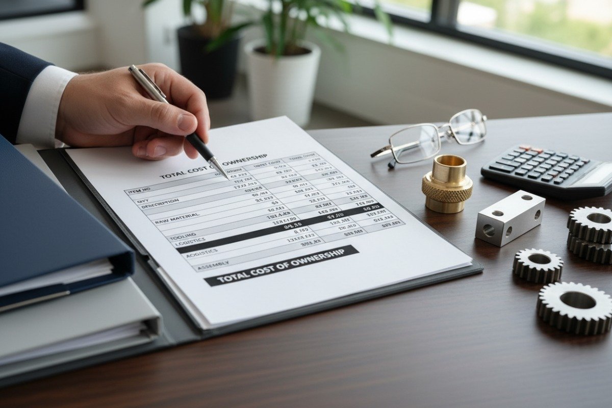 Professional buyer comparing cost breakdowns and pricing for custom component manufacturing value (ID#5)