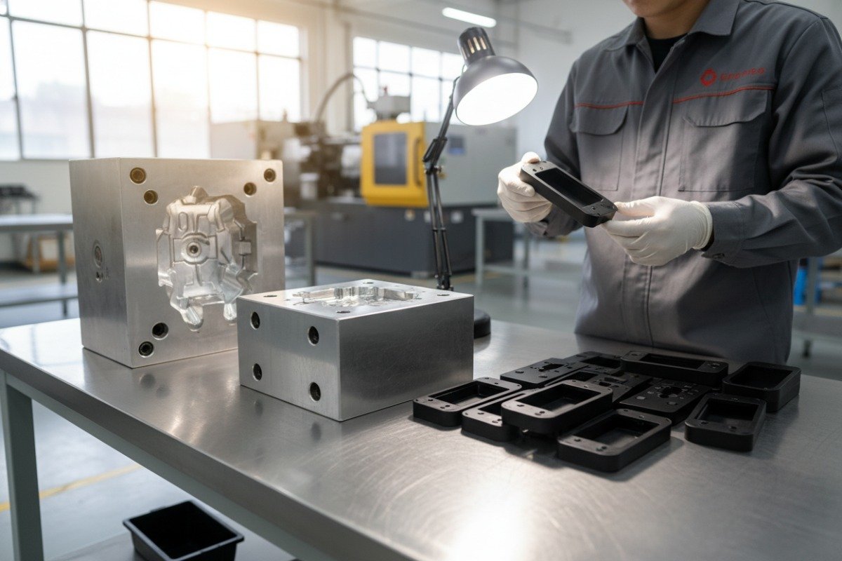 Moulage par injection de haute qualité en faible volume pour la fabrication de petites séries avec des moules en aluminium abordables (ID#1)