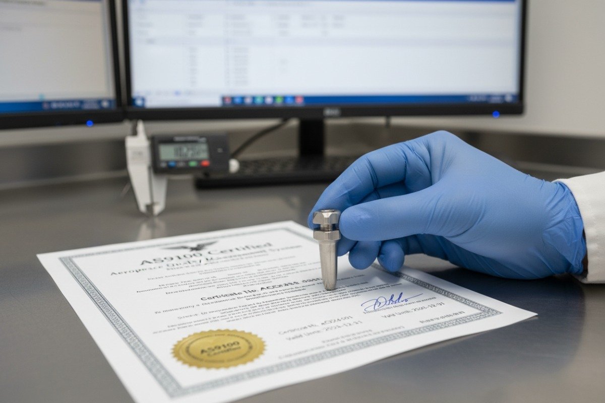 Verifying quality certifications and medical documentation for titanium CNC machining compliance (ID#2)