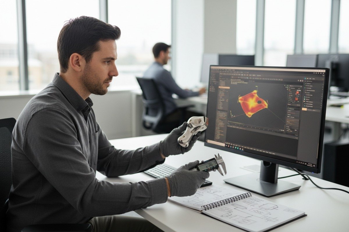 Modern engineering office focusing on DFM optimization for cost-effective titanium component production (ID#5)