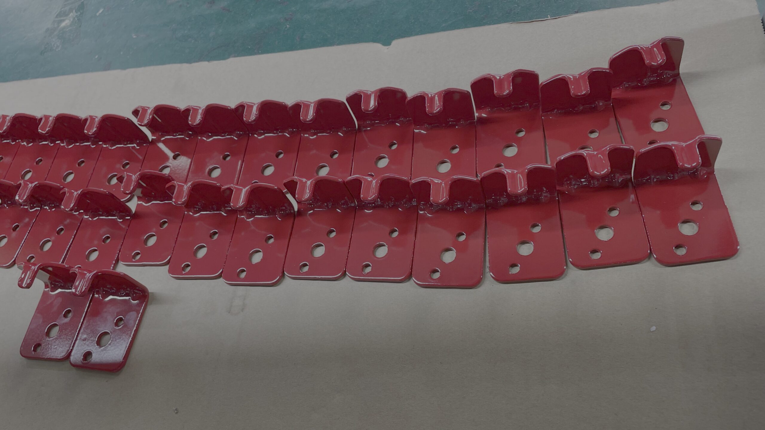 Custom fire extinguisher bracket -- stamping and forming in progress -- DEWIN Vietnam